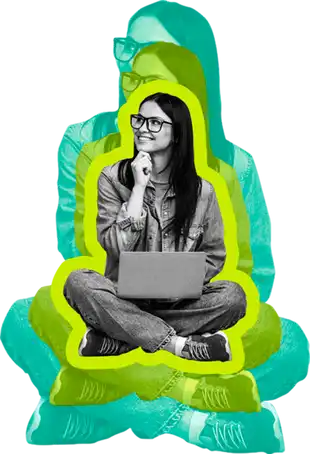 Estudiante-de-especialización-virtual-en-la-computadora